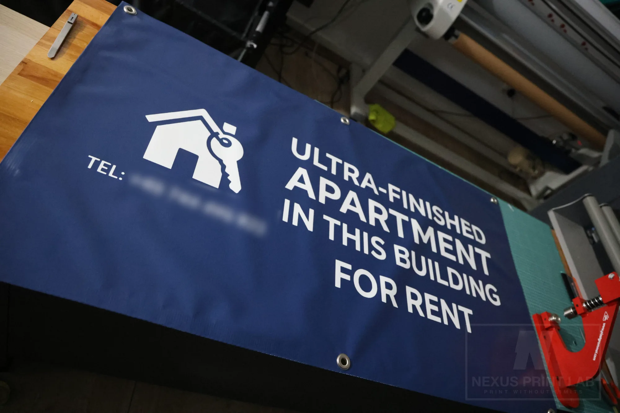Banner PVC pentru anunț de închiriere apartament în Cluj-Napoca